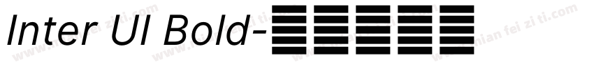 Inter UI Bold字体转换